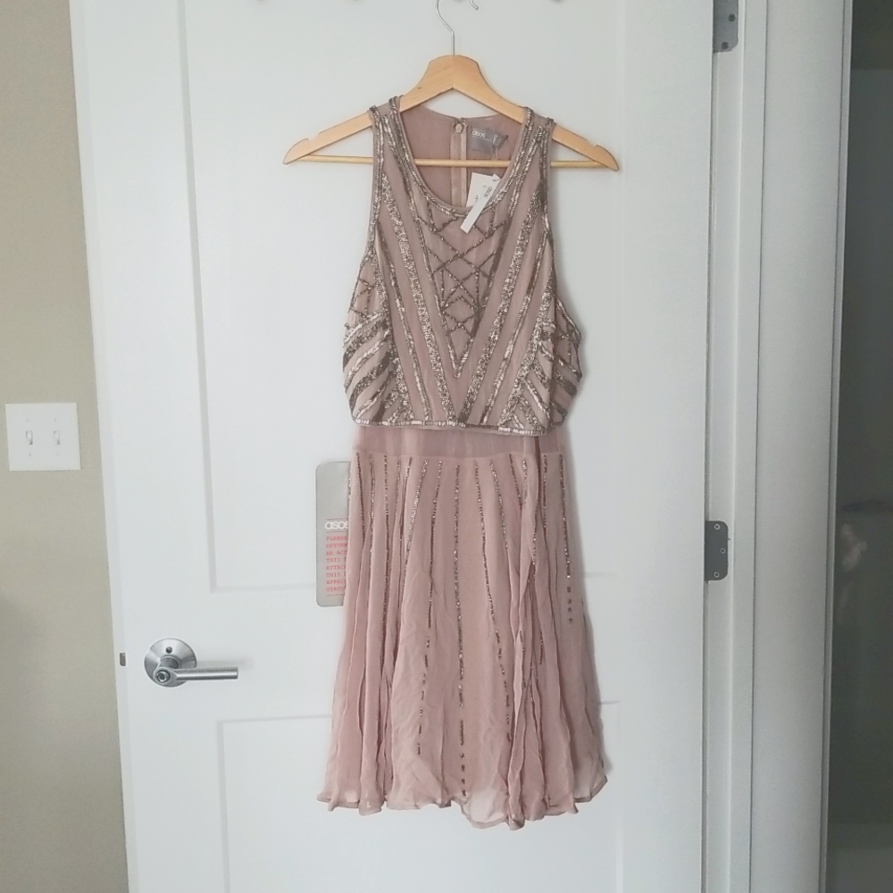 ASOS bead-embellished midi dress!
